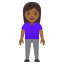 Google (Android 12L)  🧍🏾‍♀️  Woman Standing: Medium-dark Skin Tone Emoji