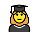 OpenMoji 13.1  👩‍🎓  Woman Student Emoji