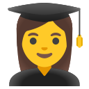 Google (Android 12L)  👩‍🎓  Woman Student Emoji