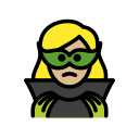 OpenMoji 13.1  🦹🏼‍♀️  Woman Supervillain: Medium-light Skin Tone Emoji