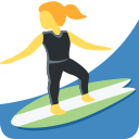 Twitter (Twemoji 14.0)  🏄‍♀️  Woman Surfing Emoji