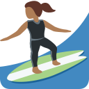 Twitter (Twemoji 14.0)  🏄🏾‍♀️  Woman Surfing: Medium-dark Skin Tone Emoji