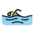 OpenMoji 13.1  🏊🏽‍♀️  Woman Swimming: Medium Skin Tone Emoji