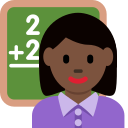 Twitter (Twemoji 14.0)  👩🏿‍🏫  Woman Teacher: Dark Skin Tone Emoji
