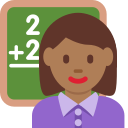 Twitter (Twemoji 14.0)  👩🏾‍🏫  Woman Teacher: Medium-dark Skin Tone Emoji