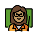 OpenMoji 13.1  👩🏽‍🏫  Woman Teacher: Medium Skin Tone Emoji