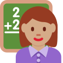 Twitter (Twemoji 14.0)  👩🏽‍🏫  Woman Teacher: Medium Skin Tone Emoji