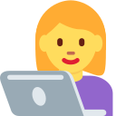 Twitter (Twemoji 14.0)  👩‍💻  Woman Technologist Emoji