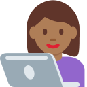 Twitter (Twemoji 14.0)  👩🏾‍💻  Woman Technologist: Medium-dark Skin Tone Emoji