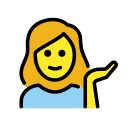 OpenMoji 13.1  💁‍♀️  Woman Tipping Hand Emoji