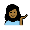 OpenMoji 13.1  💁🏾‍♀️  Woman Tipping Hand: Medium-dark Skin Tone Emoji