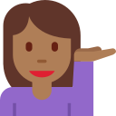 Twitter (Twemoji 14.0)  💁🏾‍♀️  Woman Tipping Hand: Medium-dark Skin Tone Emoji