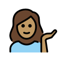 OpenMoji 13.1  💁🏽‍♀️  Woman Tipping Hand: Medium Skin Tone Emoji
