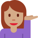Twitter (Twemoji 14.0)  💁🏽‍♀️  Woman Tipping Hand: Medium Skin Tone Emoji