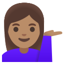 Google (Android 12L)  💁🏽‍♀️  Woman Tipping Hand: Medium Skin Tone Emoji