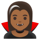 Google (Android 12L)  🧛🏾‍♀️  Woman Vampire: Medium-dark Skin Tone Emoji