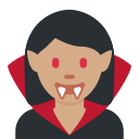 Twitter (Twemoji 14.0)  🧛🏽‍♀️  Woman Vampire: Medium Skin Tone Emoji