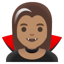Google (Android 12L)  🧛🏽‍♀️  Woman Vampire: Medium Skin Tone Emoji