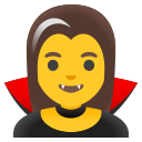Google (Android 12L)  🧛‍♀️  Woman Vampire Emoji