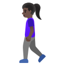 Google (Android 12L)  🚶🏿‍♀️  Woman Walking: Dark Skin Tone Emoji