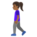Google (Android 12L)  🚶🏾‍♀️  Woman Walking: Medium-dark Skin Tone Emoji