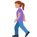 Twitter (Twemoji 14.0)  🚶🏽‍♀️  Woman Walking: Medium Skin Tone Emoji