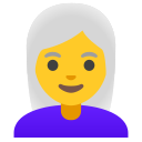 Google (Android 12L)  👩‍🦳  Woman: White Hair Emoji