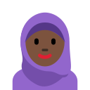 Twitter (Twemoji 14.0)  🧕🏿  Woman With Headscarf: Dark Skin Tone Emoji