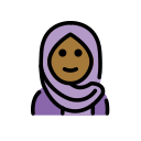 OpenMoji 13.1  🧕🏾  Woman With Headscarf: Medium-dark Skin Tone Emoji