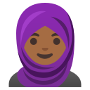 Google (Android 12L)  🧕🏾  Woman With Headscarf: Medium-dark Skin Tone Emoji