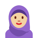 Twitter (Twemoji 14.0)  🧕🏼  Woman With Headscarf: Medium-light Skin Tone Emoji