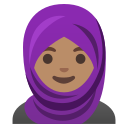 Google (Android 12L)  🧕🏽  Woman With Headscarf: Medium Skin Tone Emoji