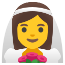 Google (Android 12L)  👰‍♀️  Woman With Veil Emoji
