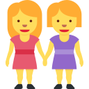 Twitter (Twemoji 14.0)  👭  Women Holding Hands Emoji
