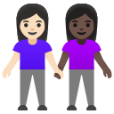 Google (Android 12L)  👩🏻‍🤝‍👩🏿  Women Holding Hands: Light Skin Tone, Dark Skin Tone Emoji