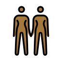 OpenMoji 13.1  👭🏾  Women Holding Hands: Medium-dark Skin Tone Emoji