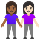 Google (Android 12L)  👩🏾‍🤝‍👩🏻  Women Holding Hands: Medium-dark Skin Tone, Light Skin Tone Emoji
