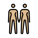 OpenMoji 13.1  👭🏼  Women Holding Hands: Medium-light Skin Tone Emoji