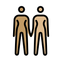 OpenMoji 13.1  👩🏽‍🤝‍👩🏼  Women Holding Hands: Medium Skin Tone, Medium-light Skin Tone Emoji
