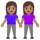Google (Android 12L)  👭🏽  Women Holding Hands: Medium Skin Tone Emoji