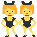 Twitter (Twemoji 14.0)  👯‍♀️  Women With Bunny Ears Emoji