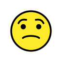 OpenMoji 13.1  😟  Worried Face Emoji