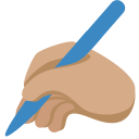 Twitter (Twemoji 14.0)  ✍🏽  Writing Hand: Medium Skin Tone Emoji